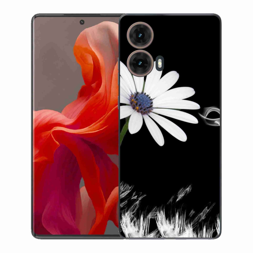 Gelový kryt mmCase na Motorola Moto G85 5G - bílá květina