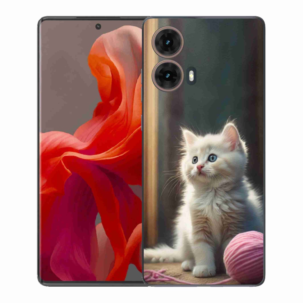 Gelový kryt mmCase na Motorola Moto G85 5G - bílé kotě 2
