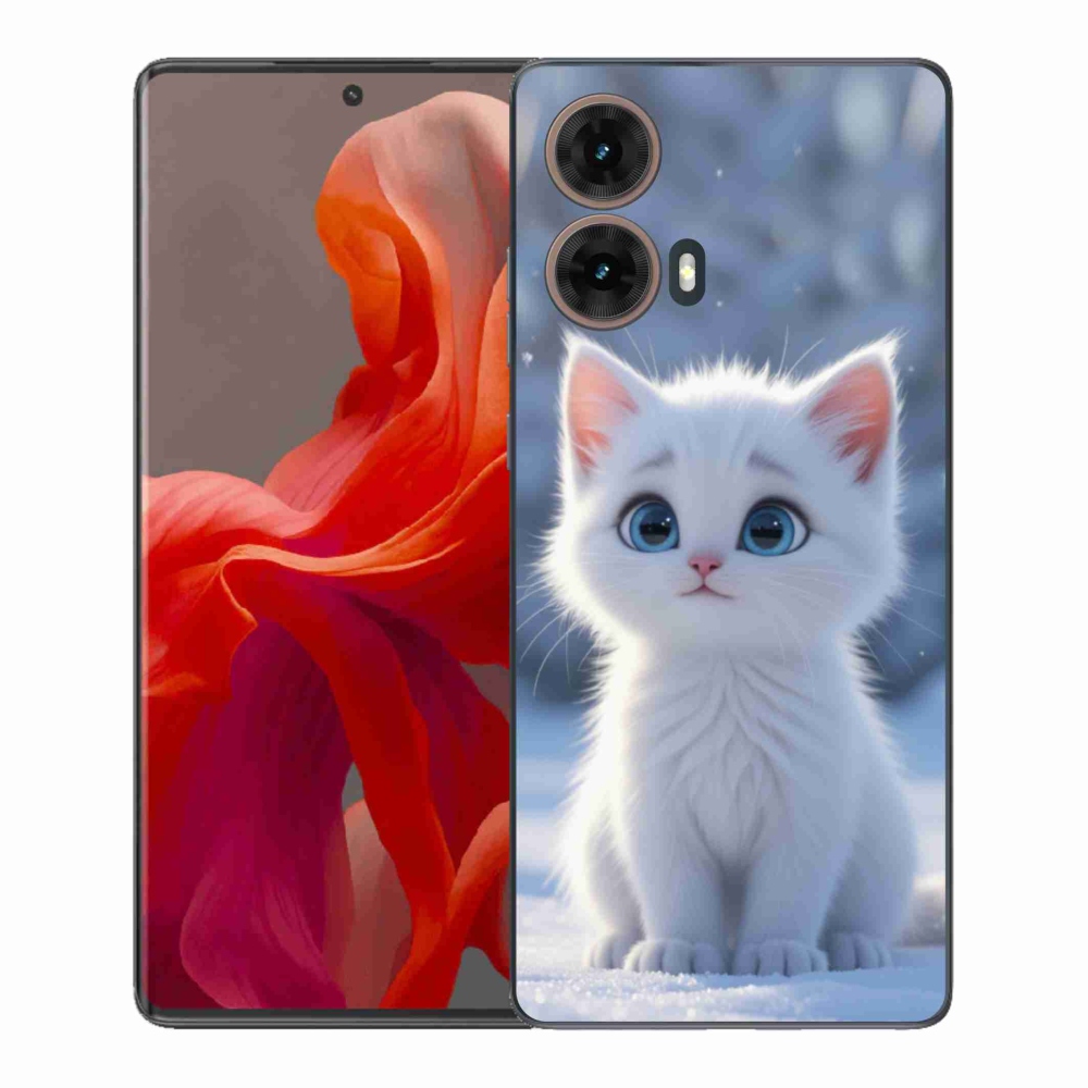 Gelový kryt mmCase na Motorola Moto G85 5G - bílé kotě 3