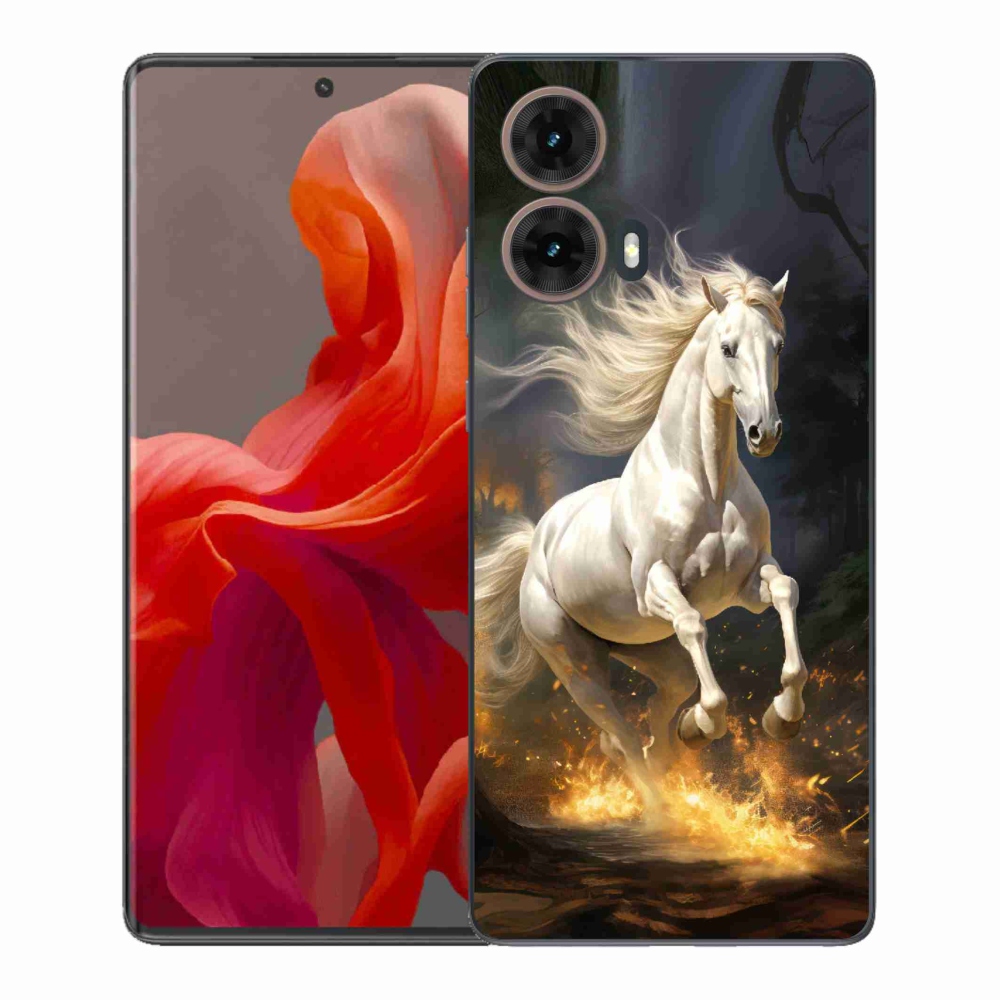 Gelový kryt mmCase na Motorola Moto G85 5G - bílý kůň 2