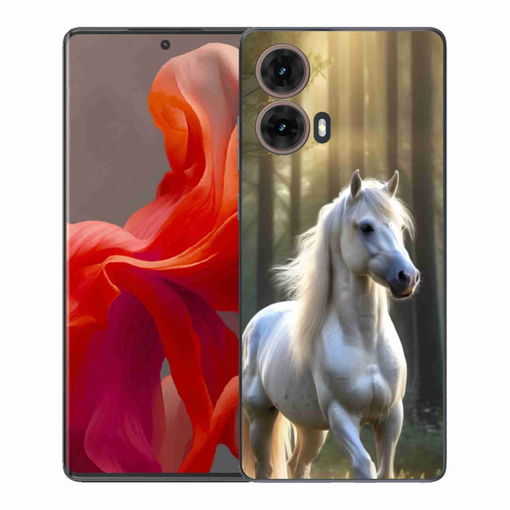 Gelový kryt mmCase na Motorola Moto G85 5G - bílý kůň 3