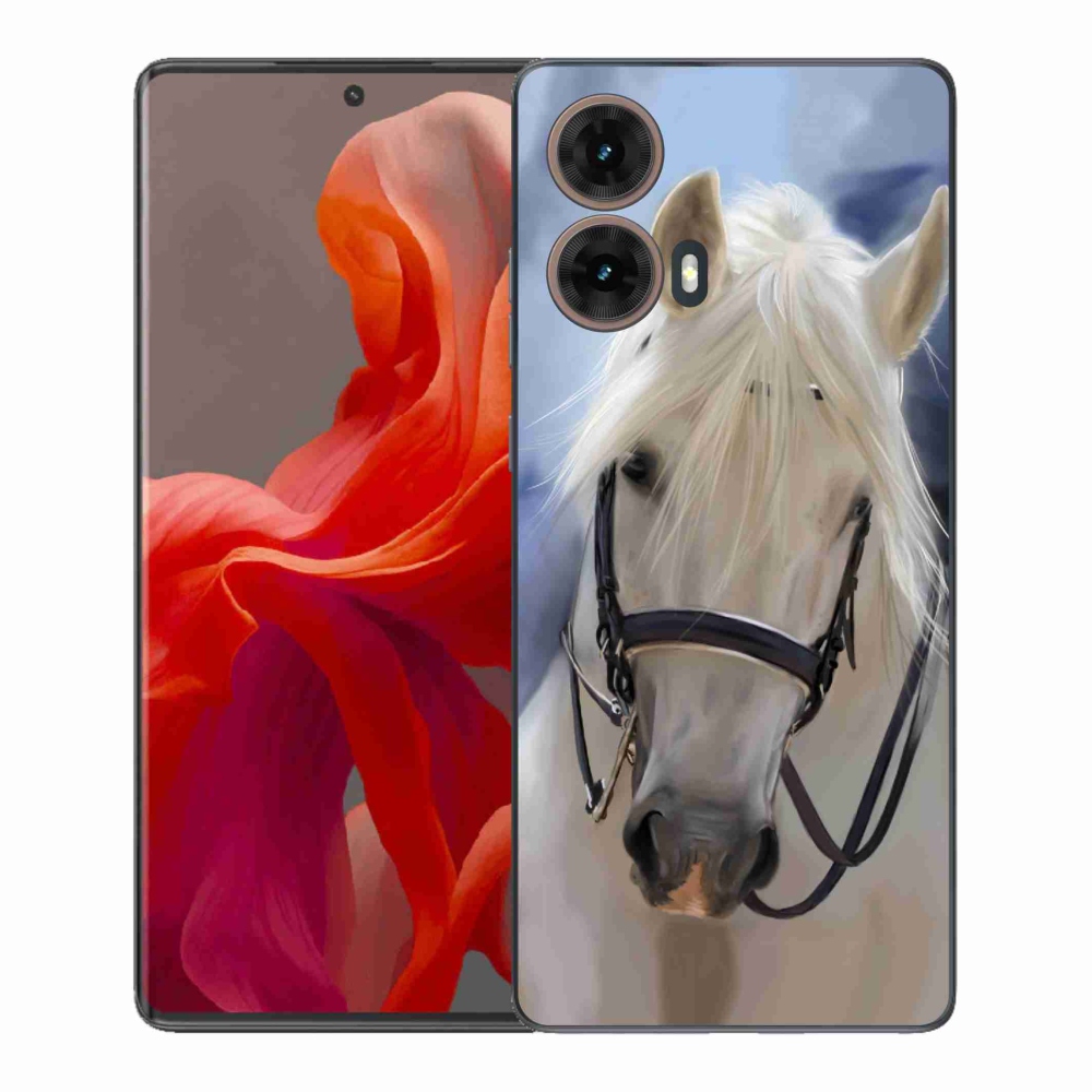 Gelový kryt mmCase na Motorola Moto G85 5G - bílý kůň