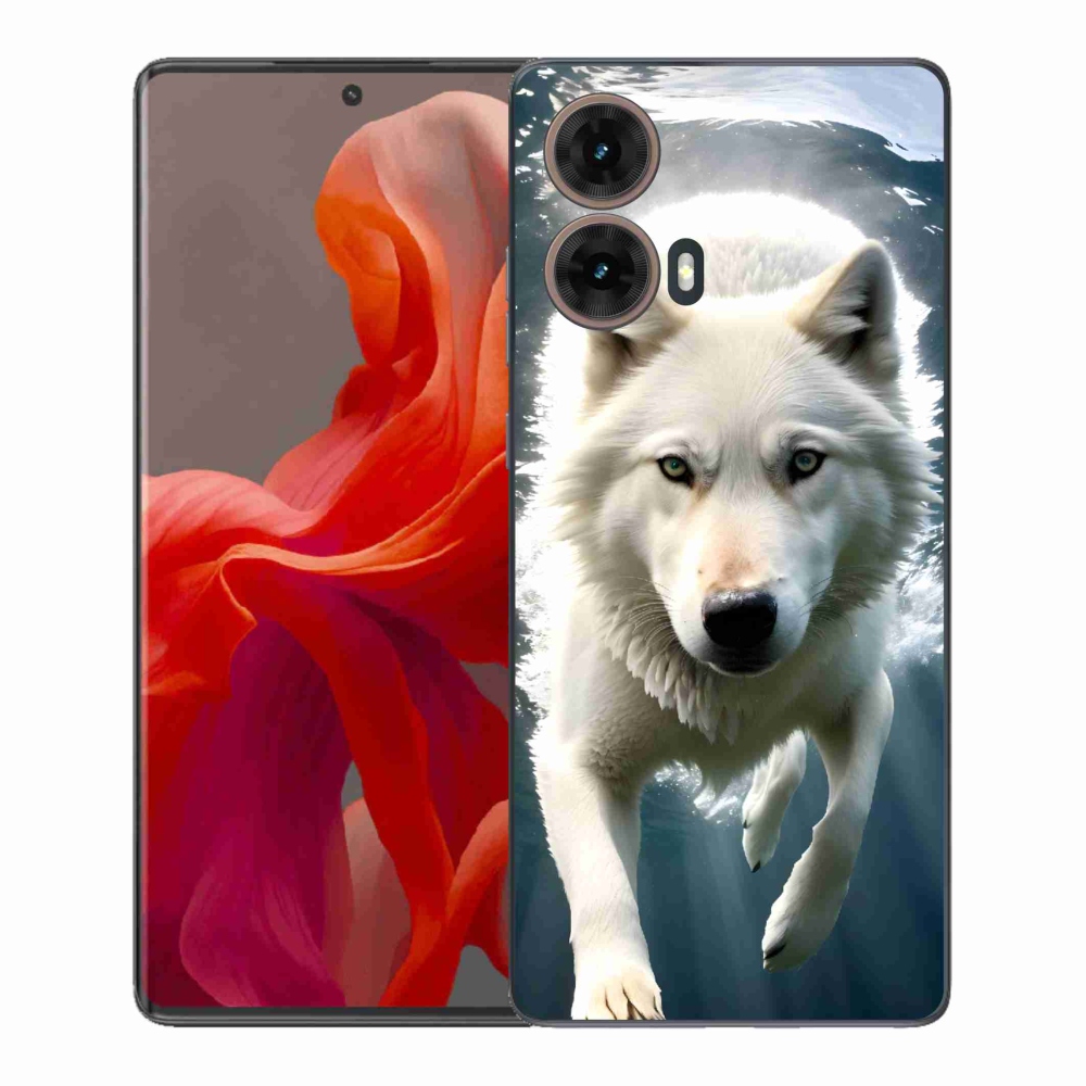 Gelový kryt mmCase na Motorola Moto G85 5G - bílý vlk