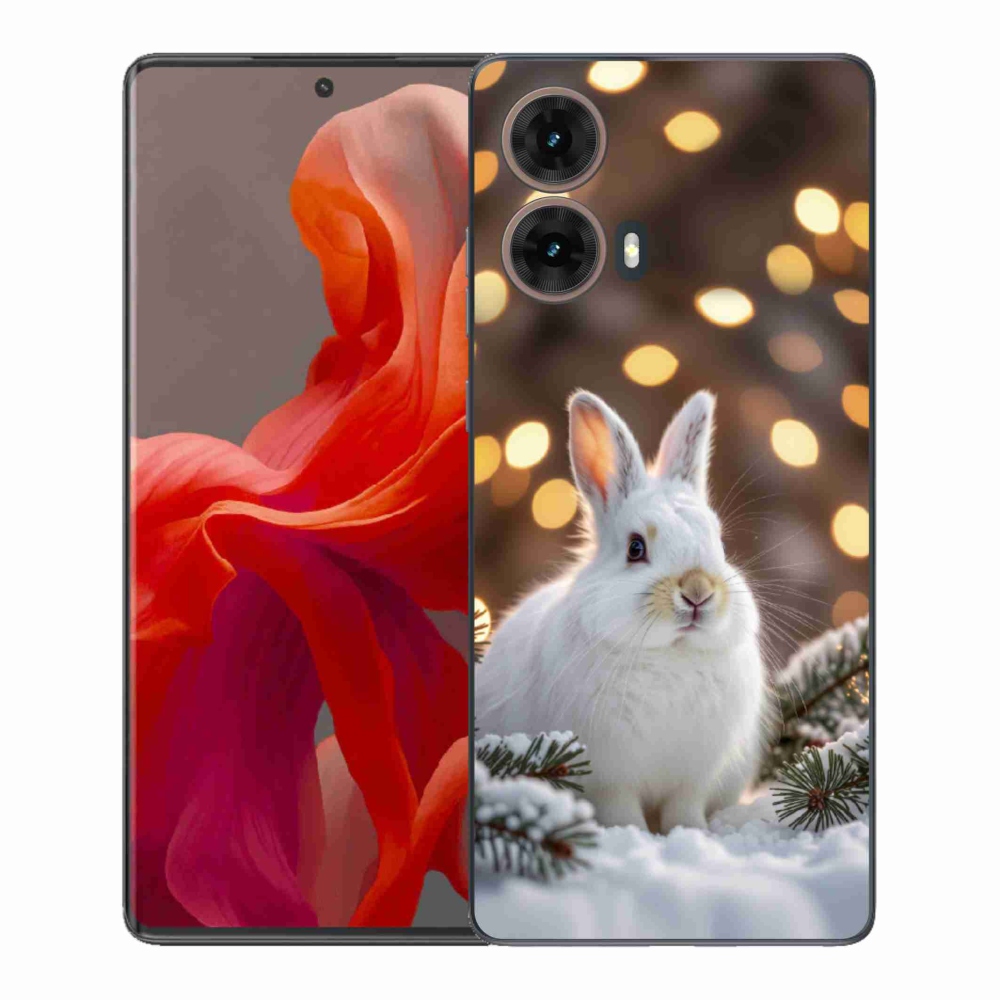 Gelový kryt mmCase na Motorola Moto G85 5G - bílý zajíc