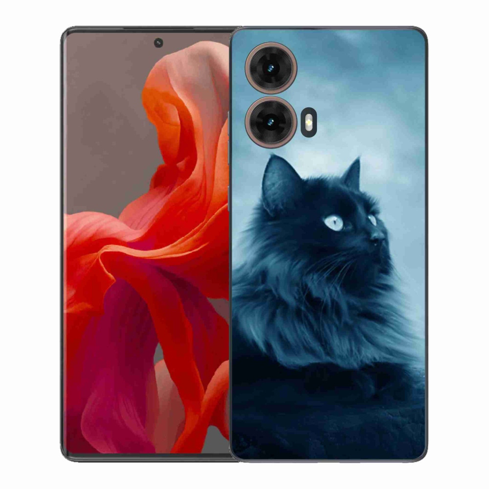 Gelový kryt mmCase na Motorola Moto G85 5G - černá kočka 1