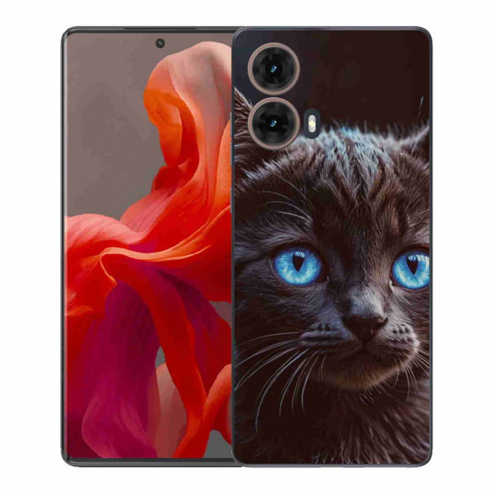 Gelový kryt mmCase na Motorola Moto G85 5G - černé kotě 2