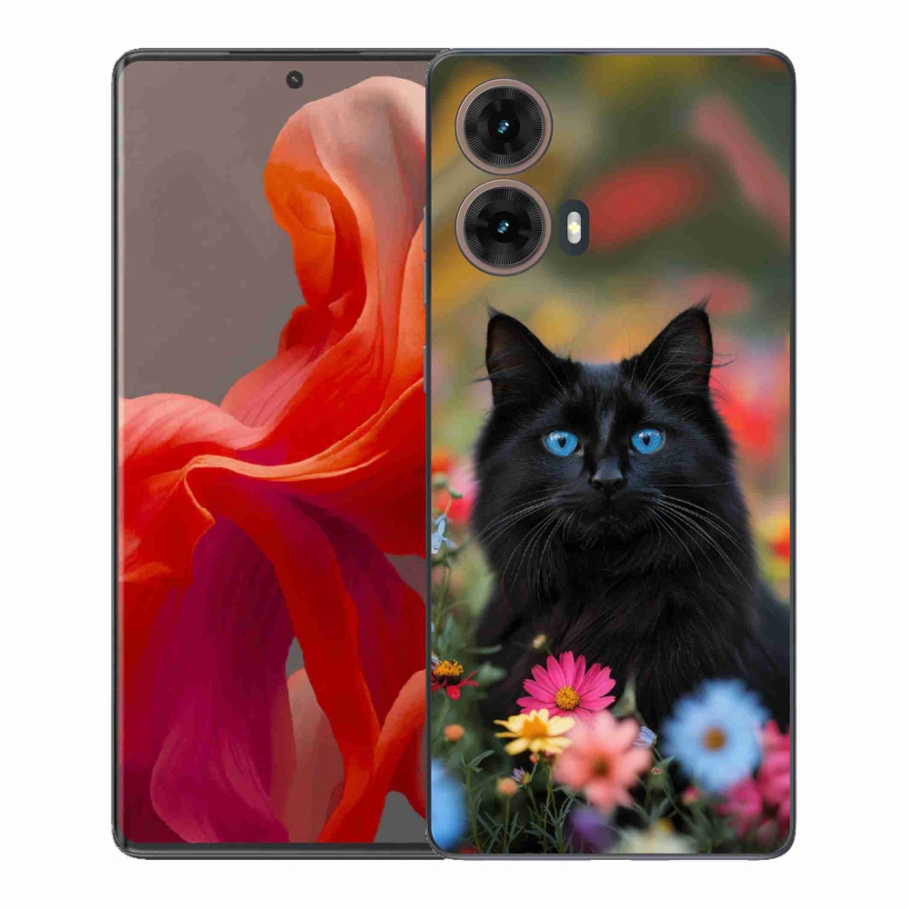 Gelový kryt mmCase na Motorola Moto G85 5G - černé kotě 4