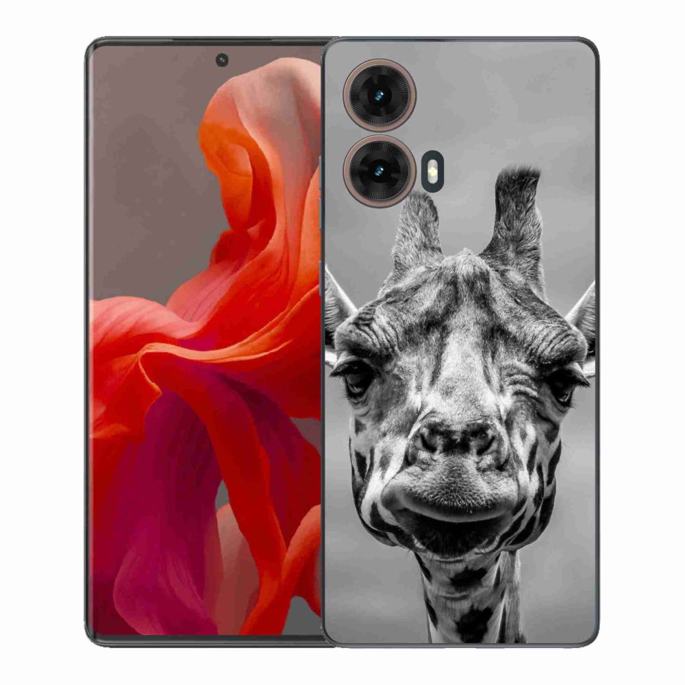Gelový kryt mmCase na Motorola Moto G85 5G - černobílá žirafa