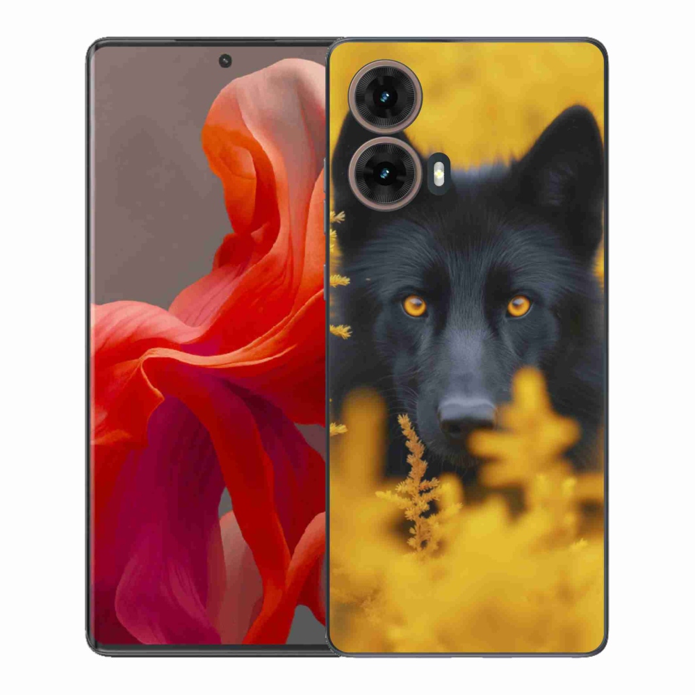 Gelový kryt mmCase na Motorola Moto G85 5G - černý vlk 2
