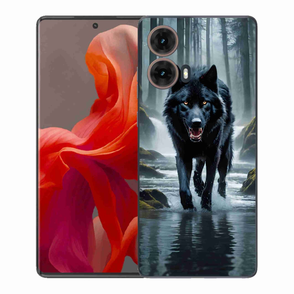 Gelový kryt mmCase na Motorola Moto G85 5G - černý vlk