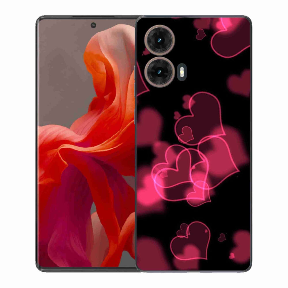 Gelový kryt mmCase na Motorola Moto G85 5G - červená srdíčka