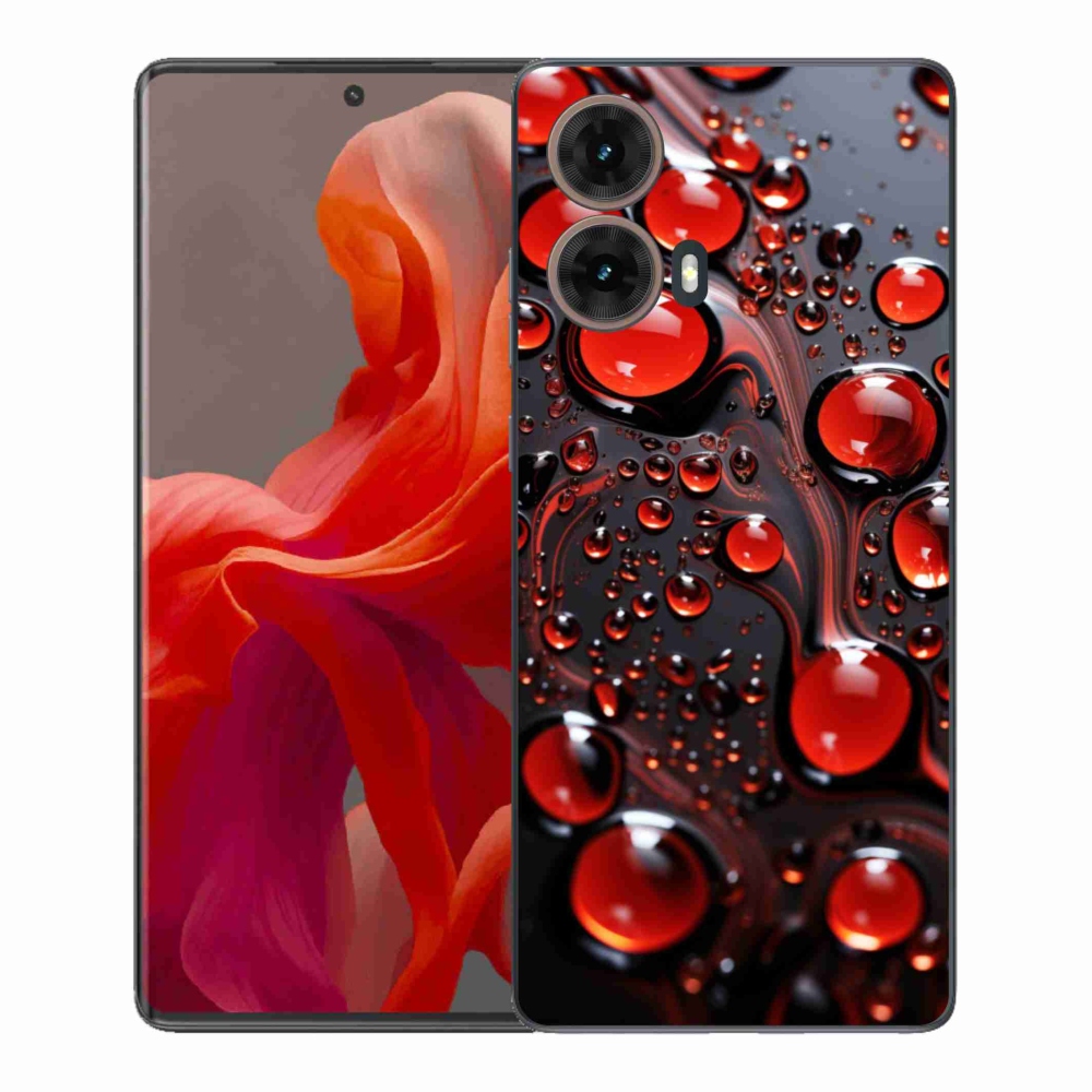 Gelový kryt mmCase na Motorola Moto G85 5G - červené kapky 2