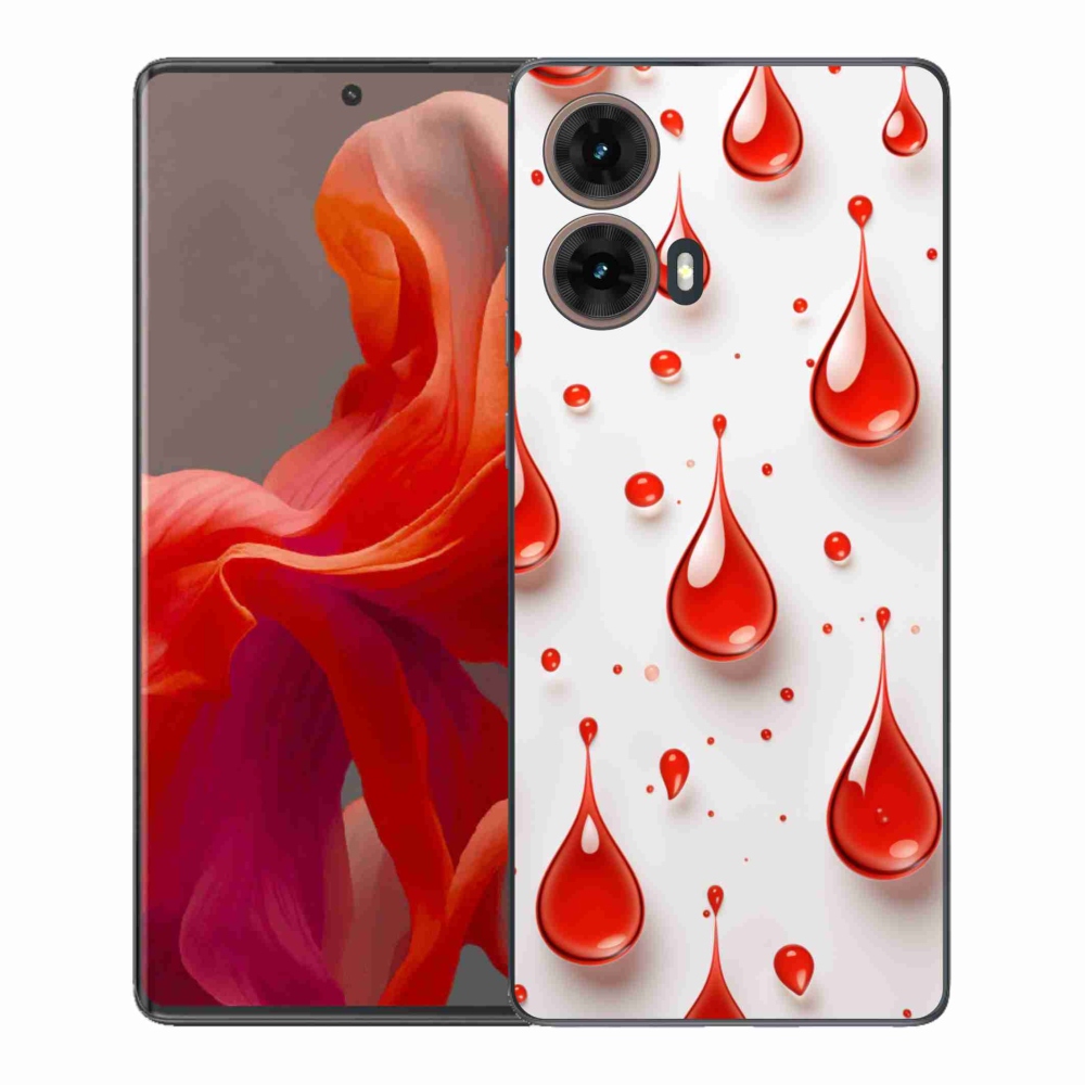 Gelový kryt mmCase na Motorola Moto G85 5G - červené kapky