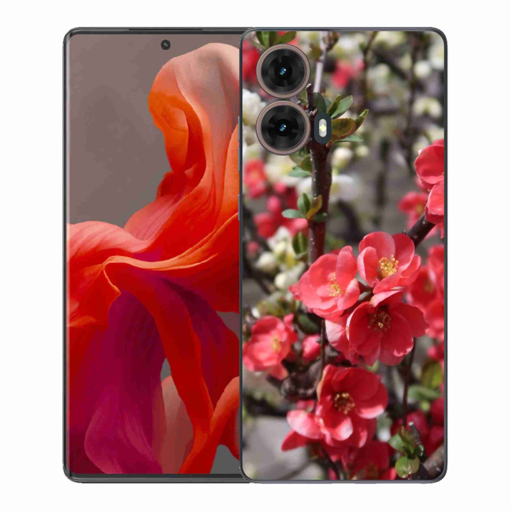 Gelový kryt mmCase na Motorola Moto G85 5G - červené květy