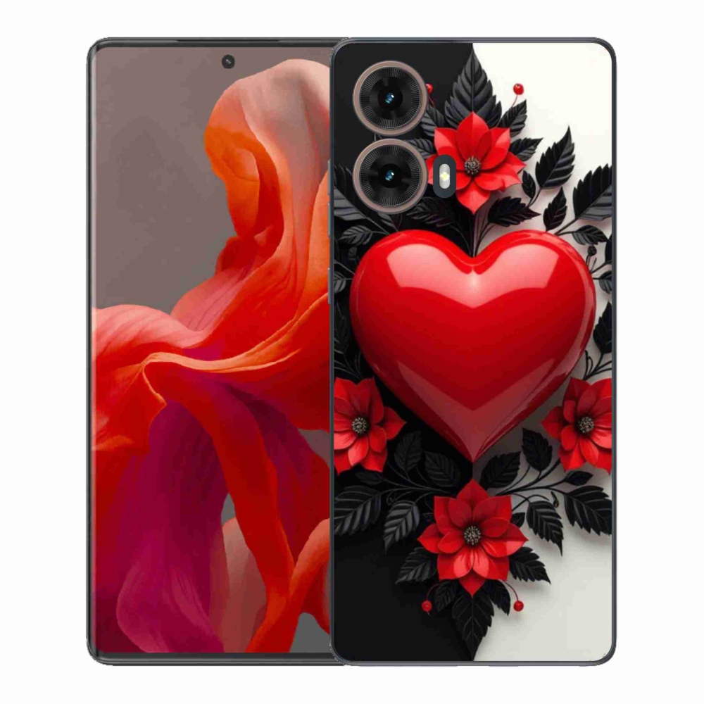 Gelový kryt mmCase na Motorola Moto G85 5G - červené srdce