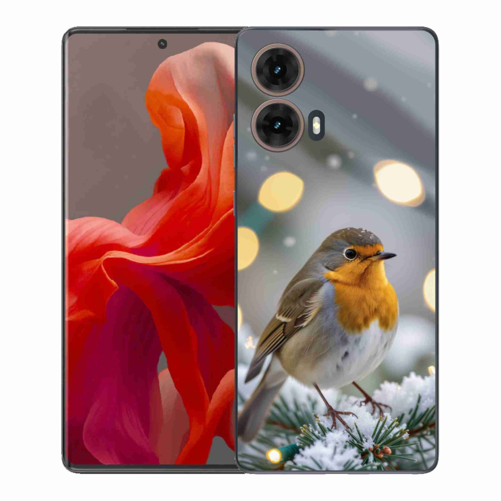 Gelový kryt mmCase na Motorola Moto G85 5G - červenka v zimě