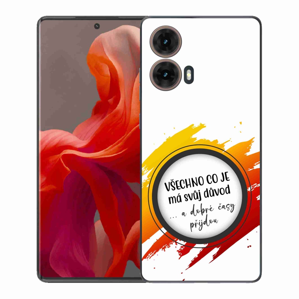 Gelový kryt mmCase na Motorola Moto G85 5G - citát 3 bílé pozadí