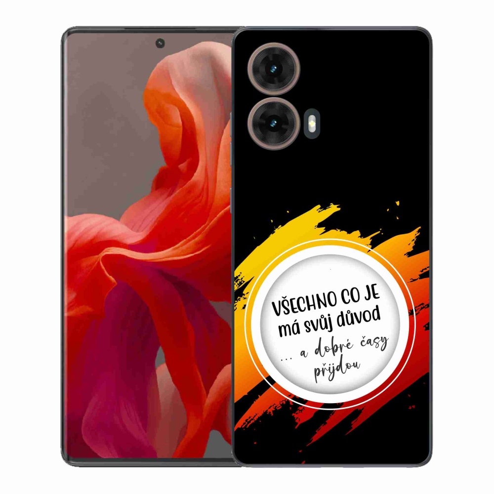 Gelový kryt mmCase na Motorola Moto G85 5G - citát 3 černé pozadí