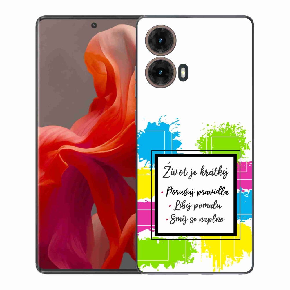 Gelový kryt mmCase na Motorola Moto G85 5G - citát 5 bílé pozadí