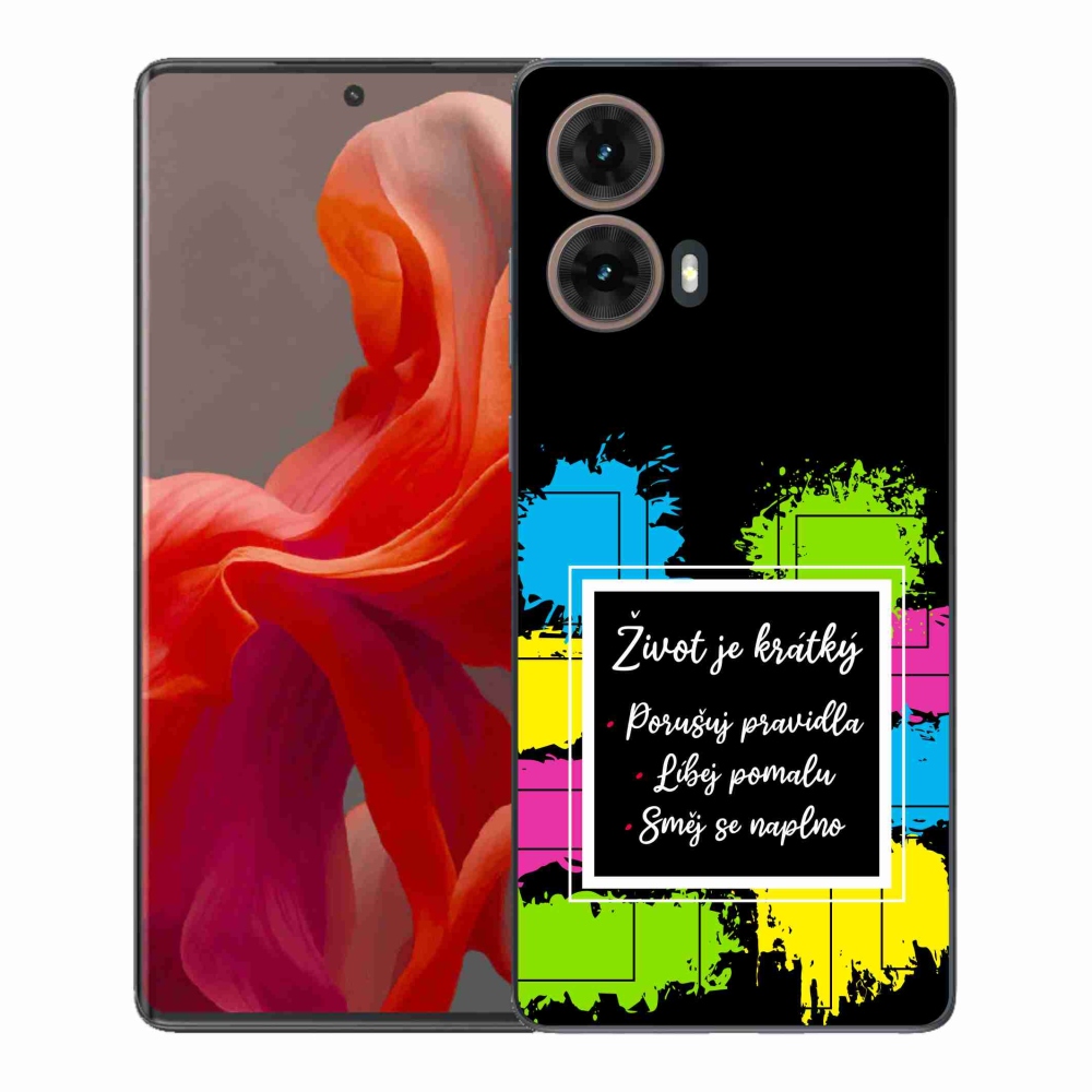 Gelový kryt mmCase na Motorola Moto G85 5G - citát 5 černé pozadí