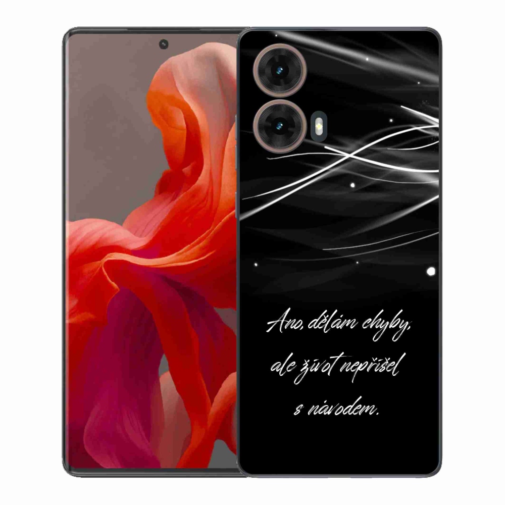 Gelový kryt mmCase na Motorola Moto G85 5G - citát černé pozadí