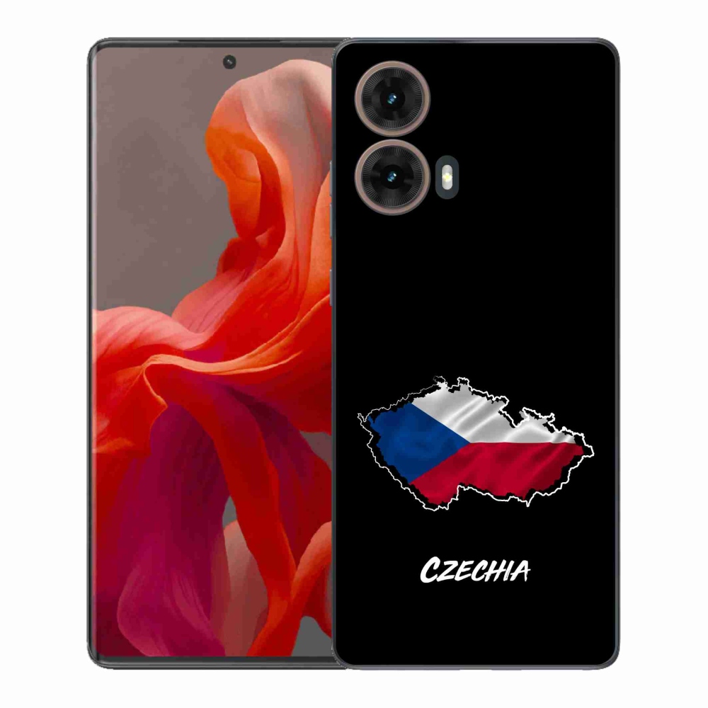 Gelový kryt mmCase na Motorola Moto G85 5G - Czechia černé pozadí