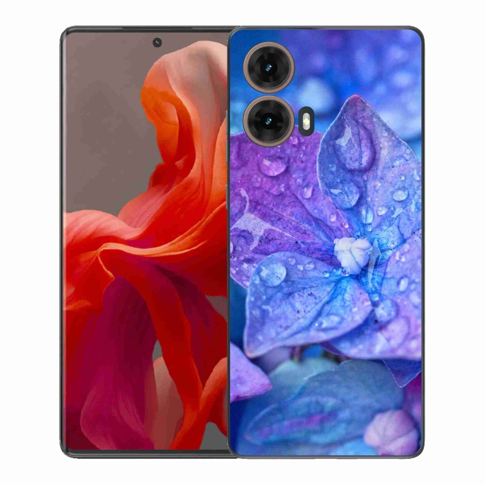 Gelový kryt mmCase na Motorola Moto G85 5G - fialový květ