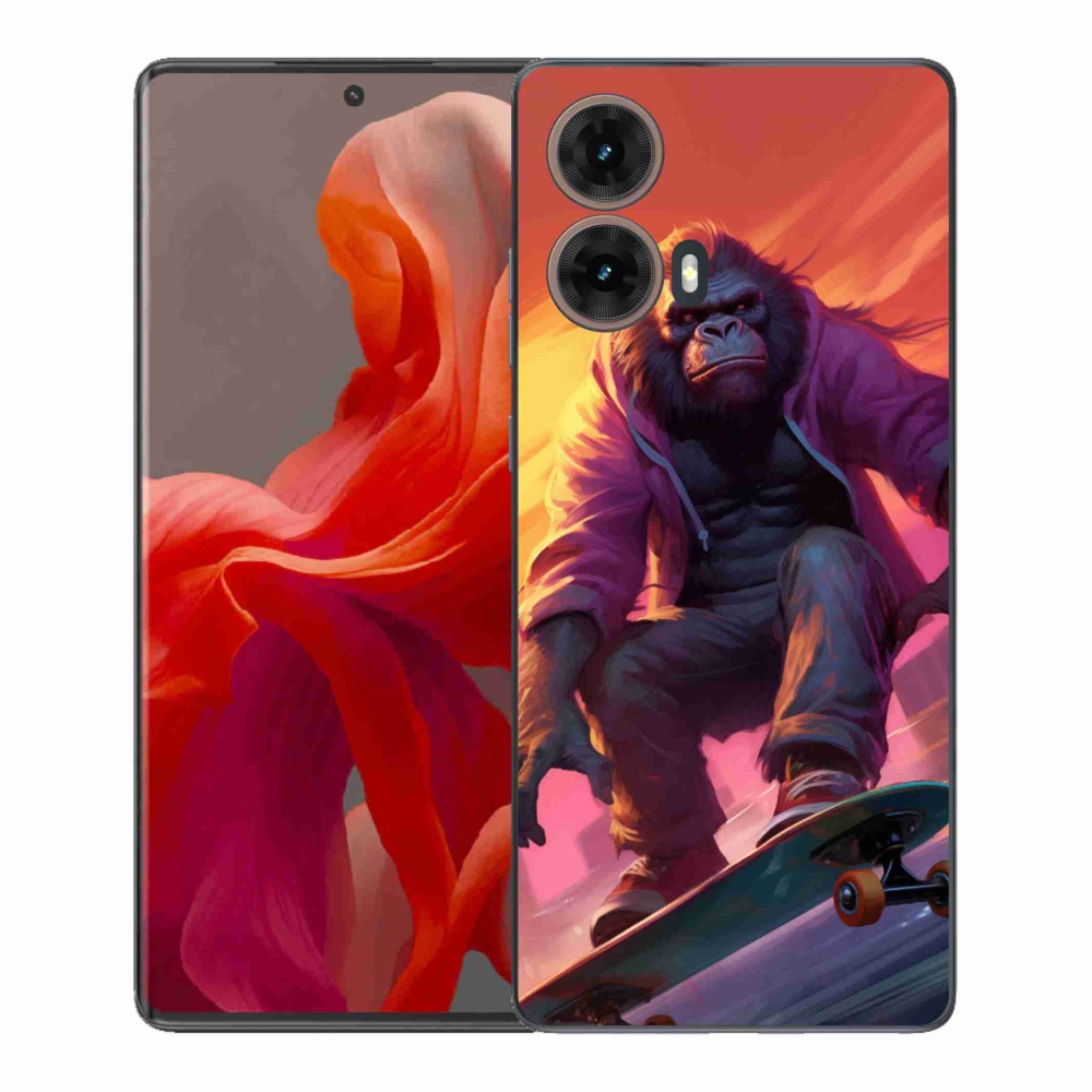Gelový kryt mmCase na Motorola Moto G85 5G - gorila na skateboardu