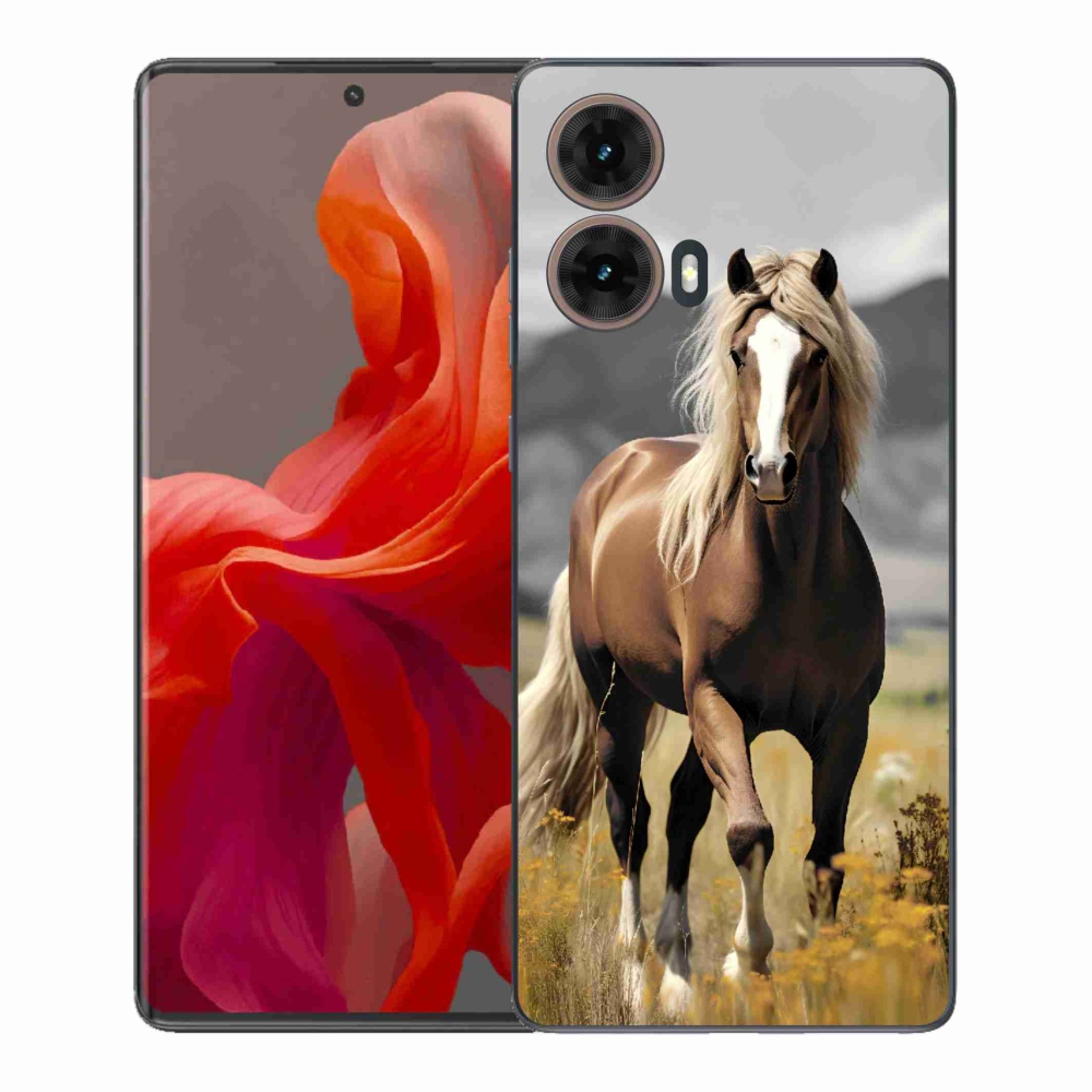 Gelový kryt mmCase na Motorola Moto G85 5G - hnědý kůň 1