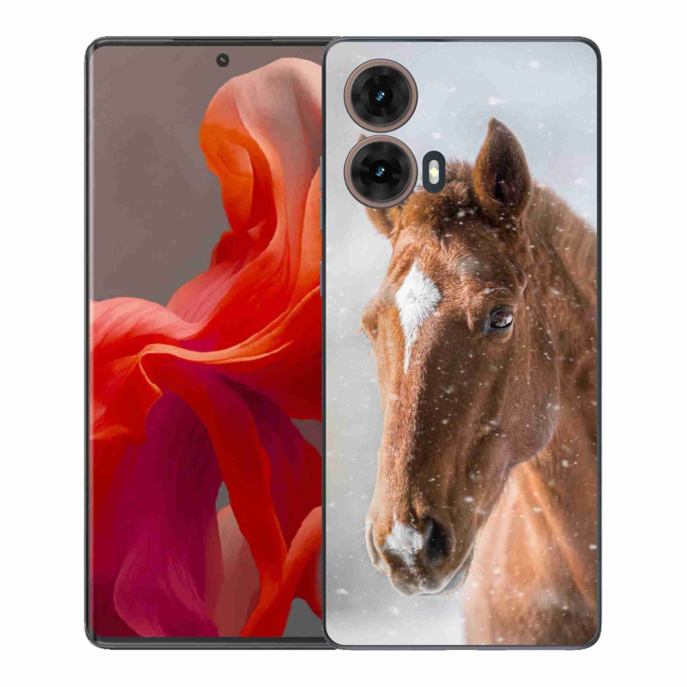 Gelový kryt mmCase na Motorola Moto G85 5G - hnědý kůň 2