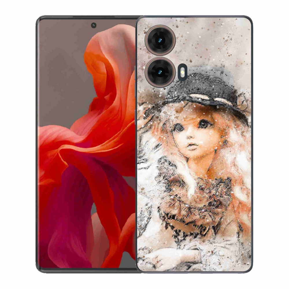 Gelový kryt mmCase na Motorola Moto G85 5G - holčička s kloboukem