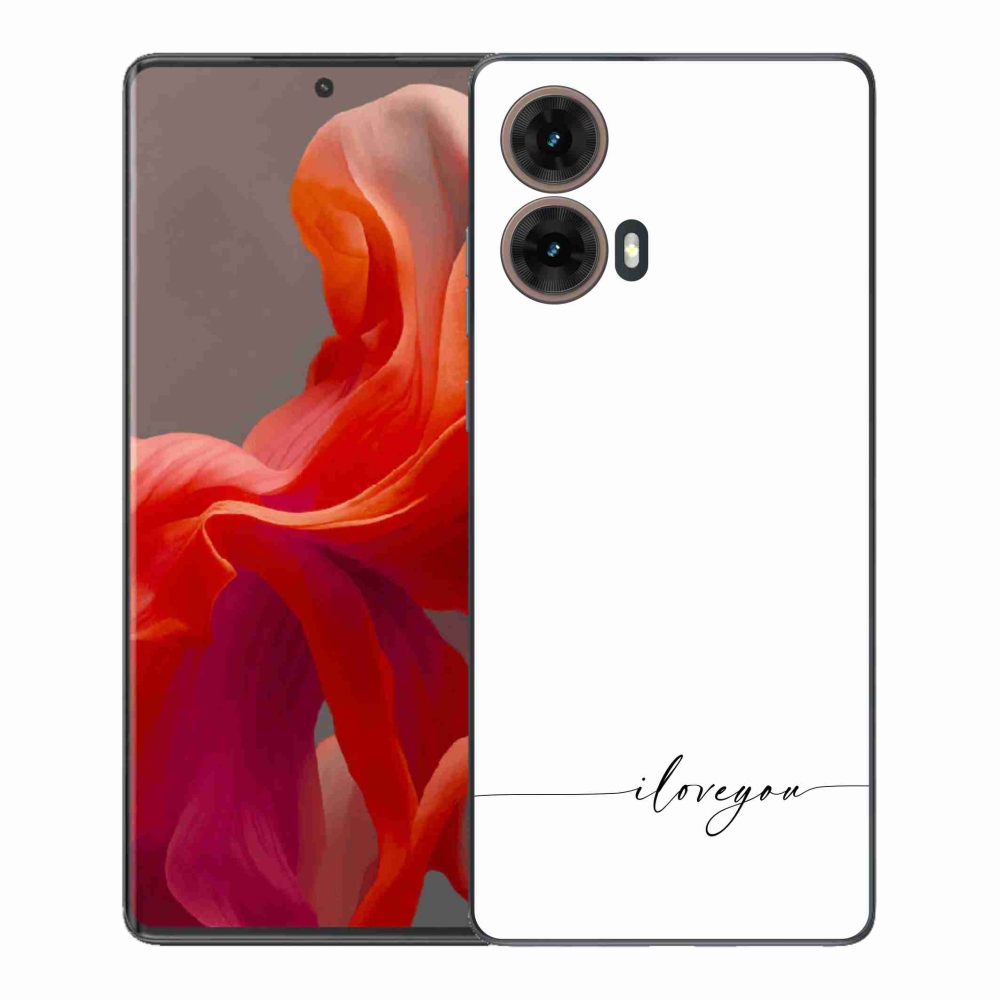 Gelový kryt mmCase na Motorola Moto G85 5G - I love you bílé pozadí