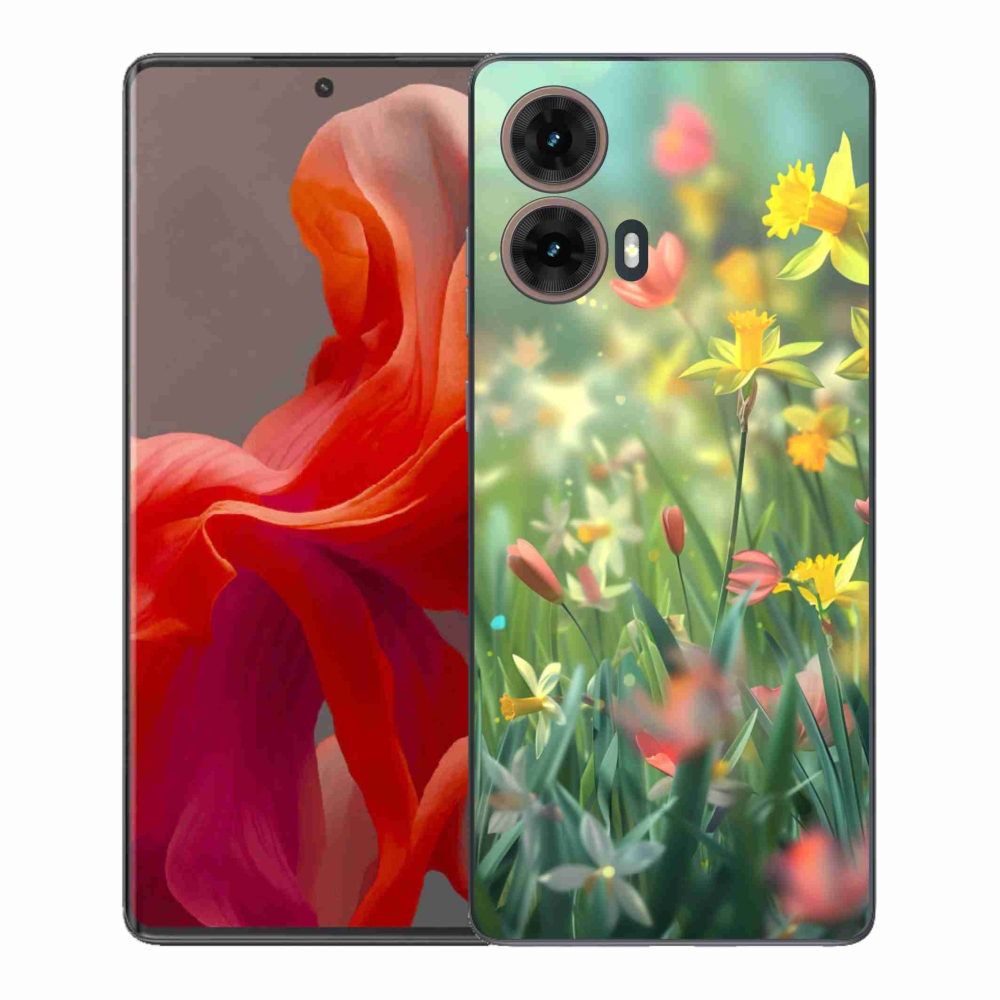 Gelový kryt mmCase na Motorola Moto G85 5G - jarní květy