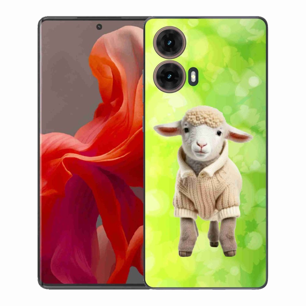 Gelový kryt mmCase na Motorola Moto G85 5G - jehně ve svetru