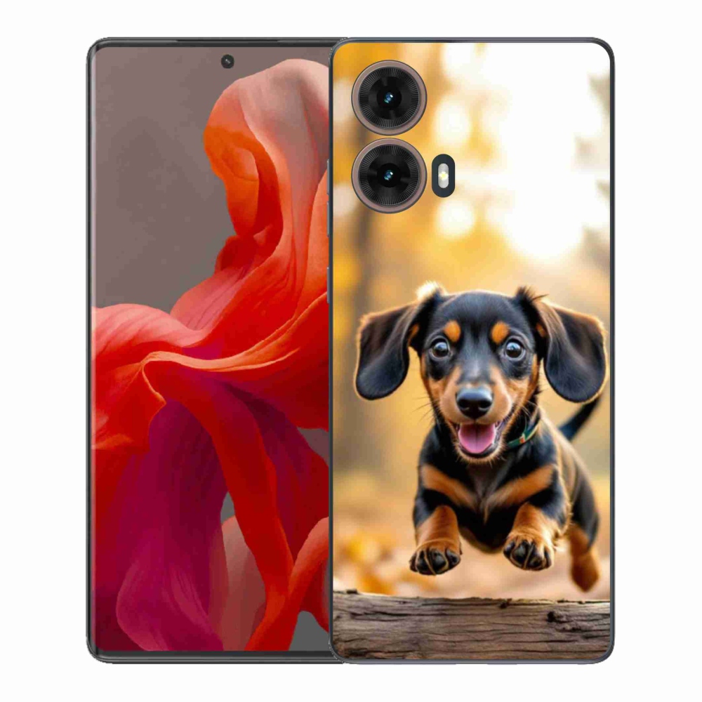 Gelový kryt mmCase na Motorola Moto G85 5G - jezevčík 2
