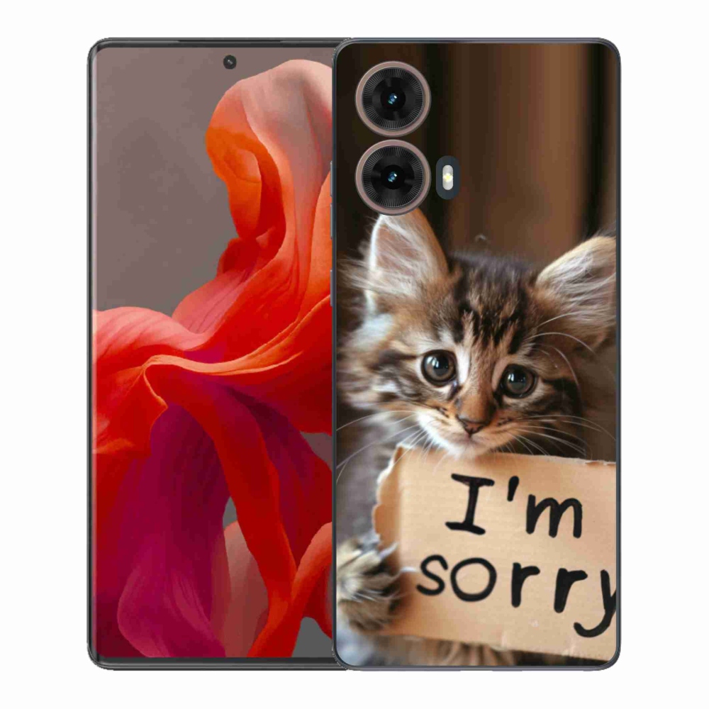 Gelový kryt mmCase na Motorola Moto G85 5G - kočíčí omluva