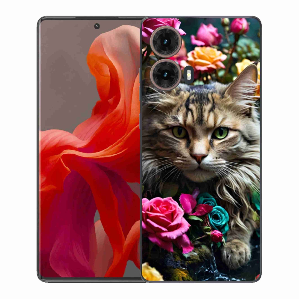 Gelový kryt mmCase na Motorola Moto G85 5G - kočíčí pohled 2