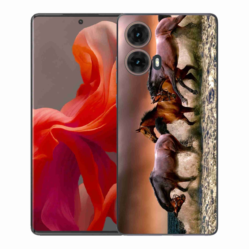 Gelový kryt mmCase na Motorola Moto G85 5G - koně 1