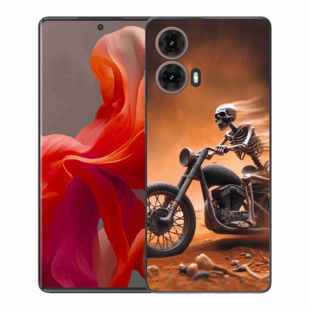 Gelový kryt mmCase na Motorola Moto G85 5G - kostra na motorce