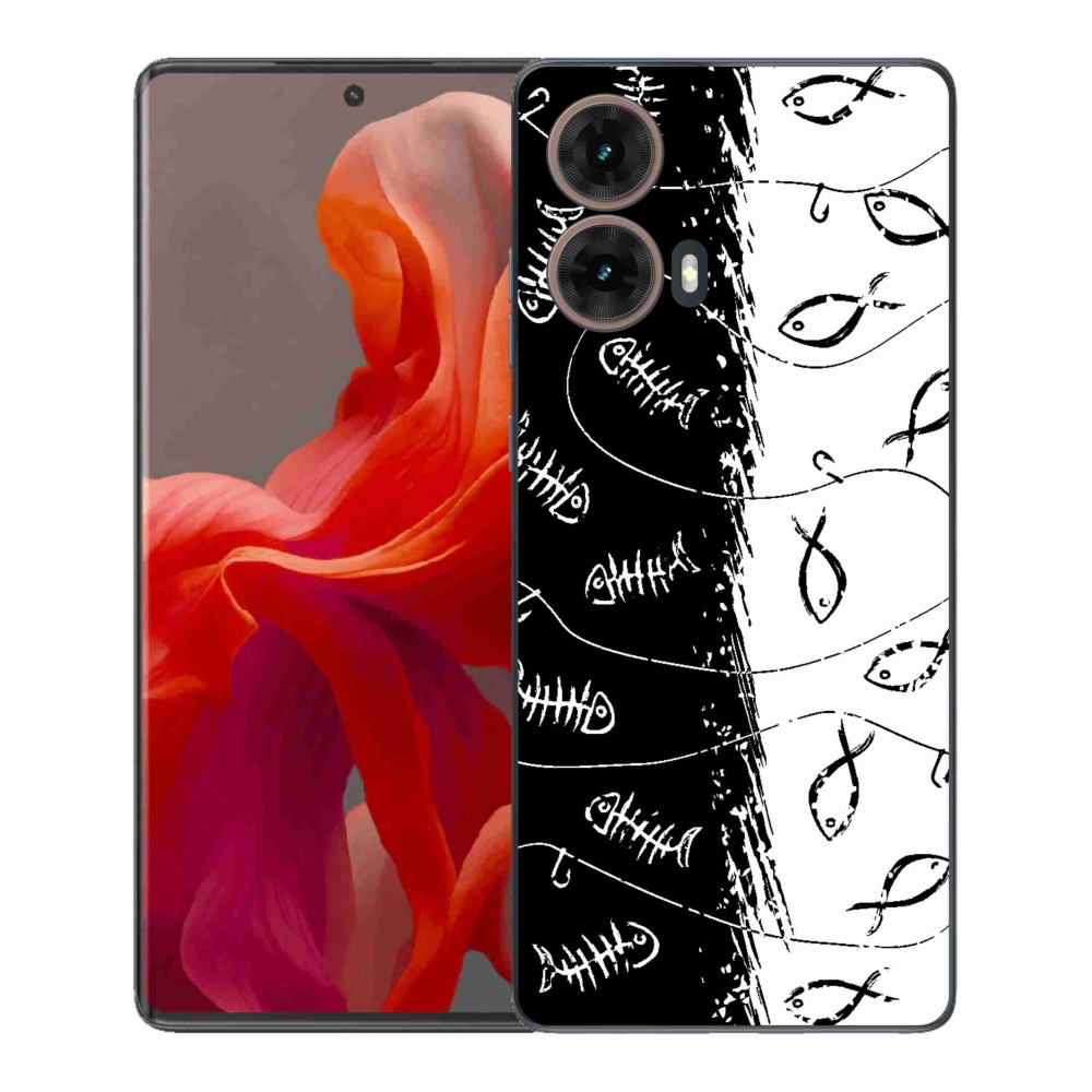 Gelový kryt mmCase na Motorola Moto G85 5G - kostry a rybky