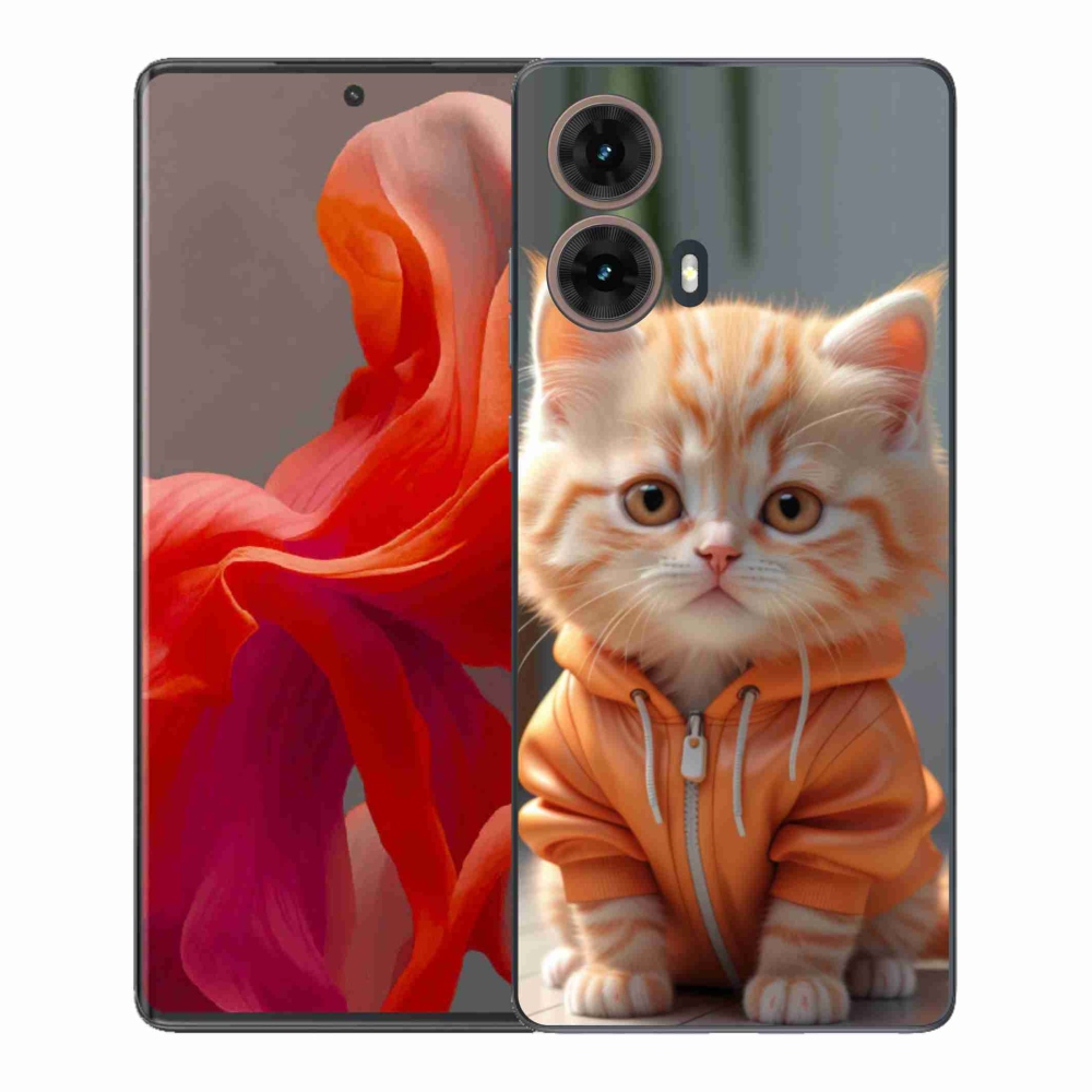 Gelový kryt mmCase na Motorola Moto G85 5G - kotě v mikině