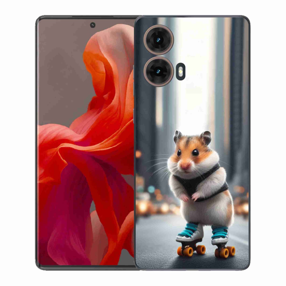 Gelový kryt mmCase na Motorola Moto G85 5G - křeček na bruslích