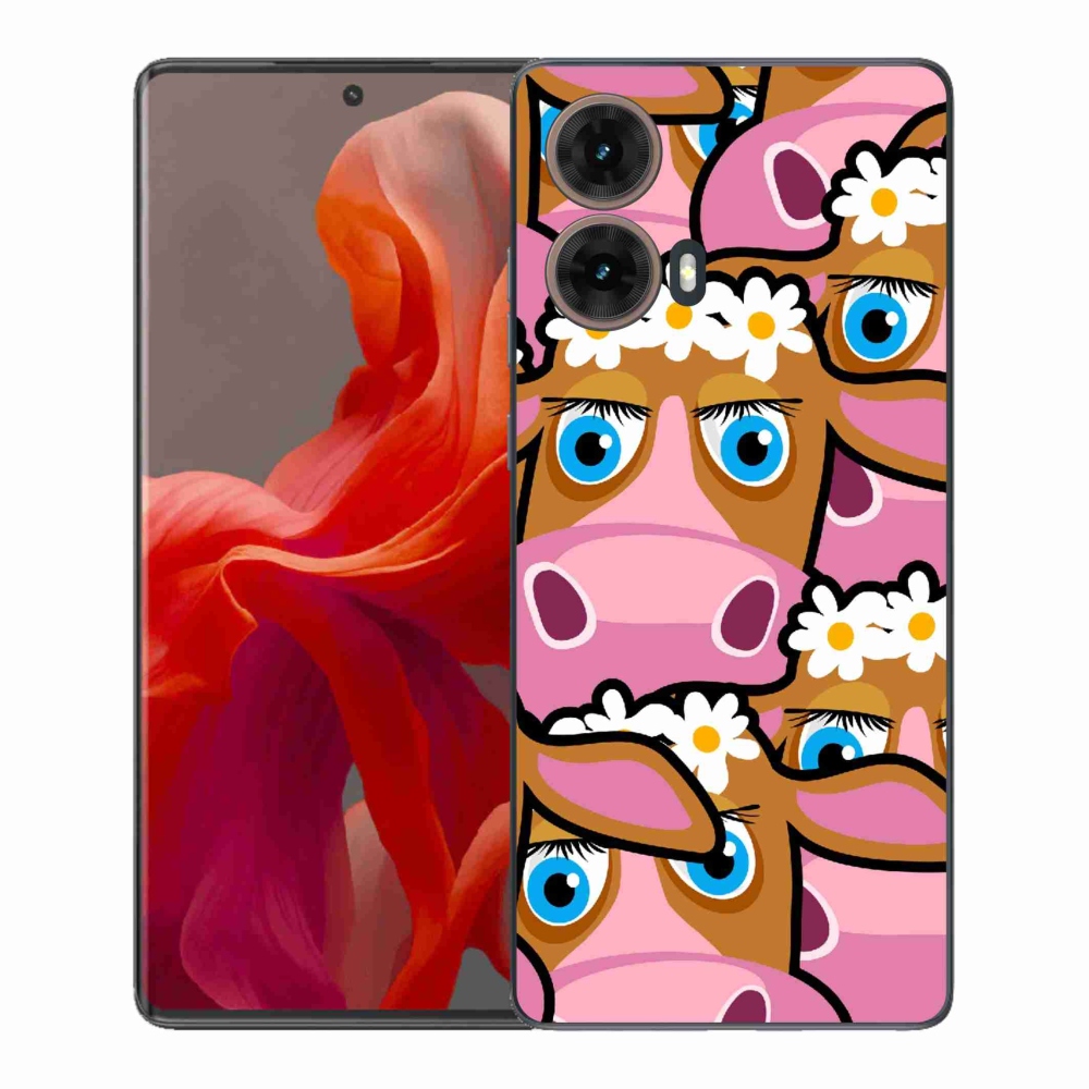 Gelový kryt mmCase na Motorola Moto G85 5G - kreslené kravičky