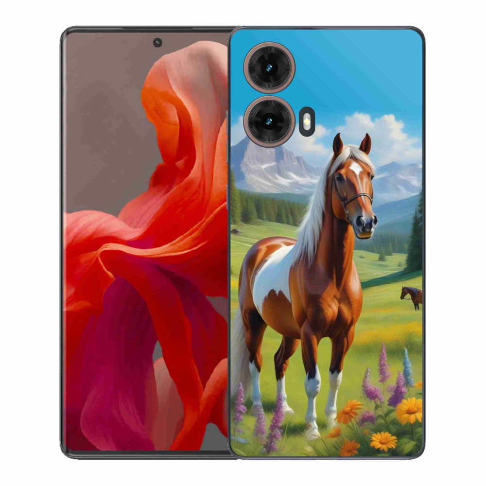 Gelový kryt mmCase na Motorola Moto G85 5G - kůň na louce