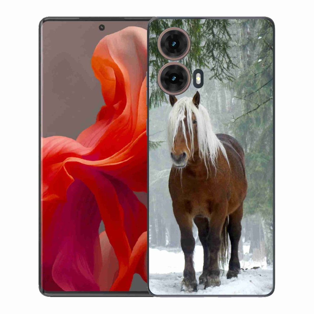 Gelový kryt mmCase na Motorola Moto G85 5G - kůň v lese