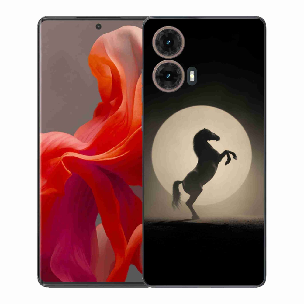Gelový kryt mmCase na Motorola Moto G85 5G - kůň v siluetě