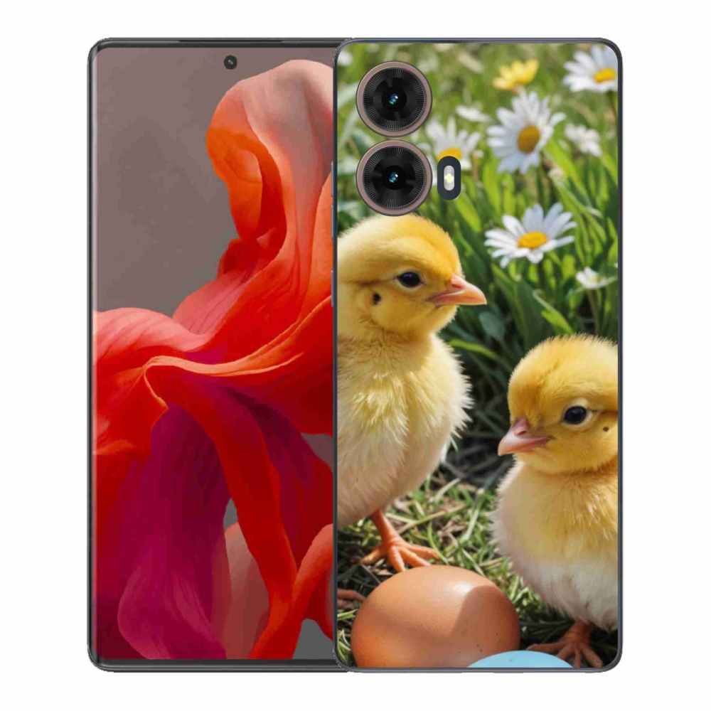 Gelový kryt mmCase na Motorola Moto G85 5G - kuřátka