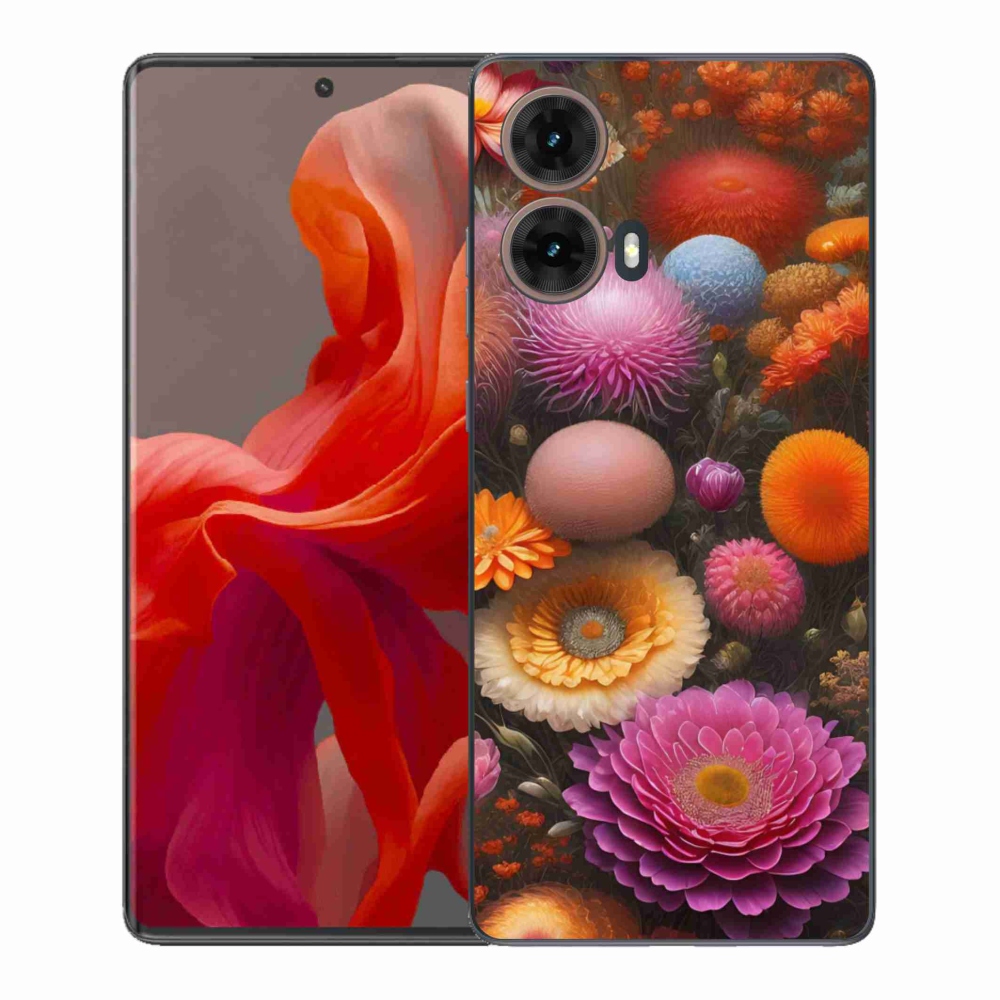 Gelový kryt mmCase na Motorola Moto G85 5G - květinová kompozice