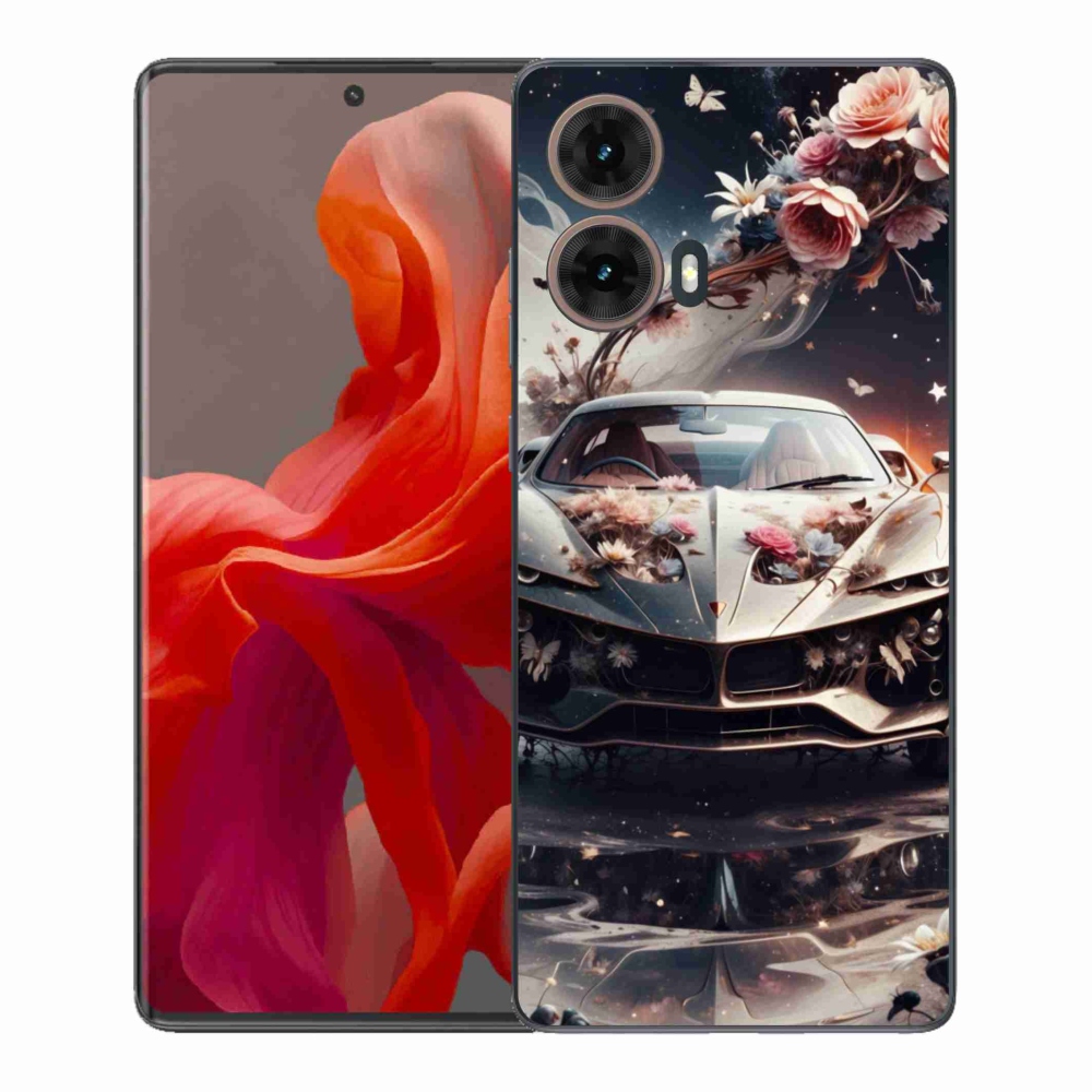 Gelový kryt mmCase na Motorola Moto G85 5G - květinový sportovní vůz