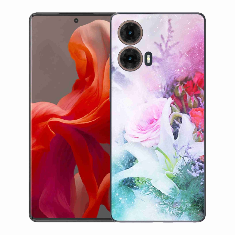 Gelový kryt mmCase na Motorola Moto G85 5G - květiny 4